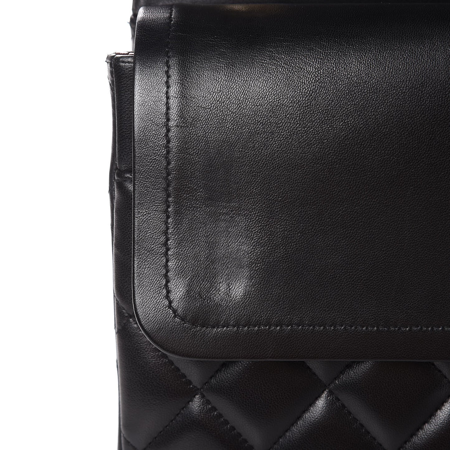 Lambskin Quilted Maxi Double Flap Black