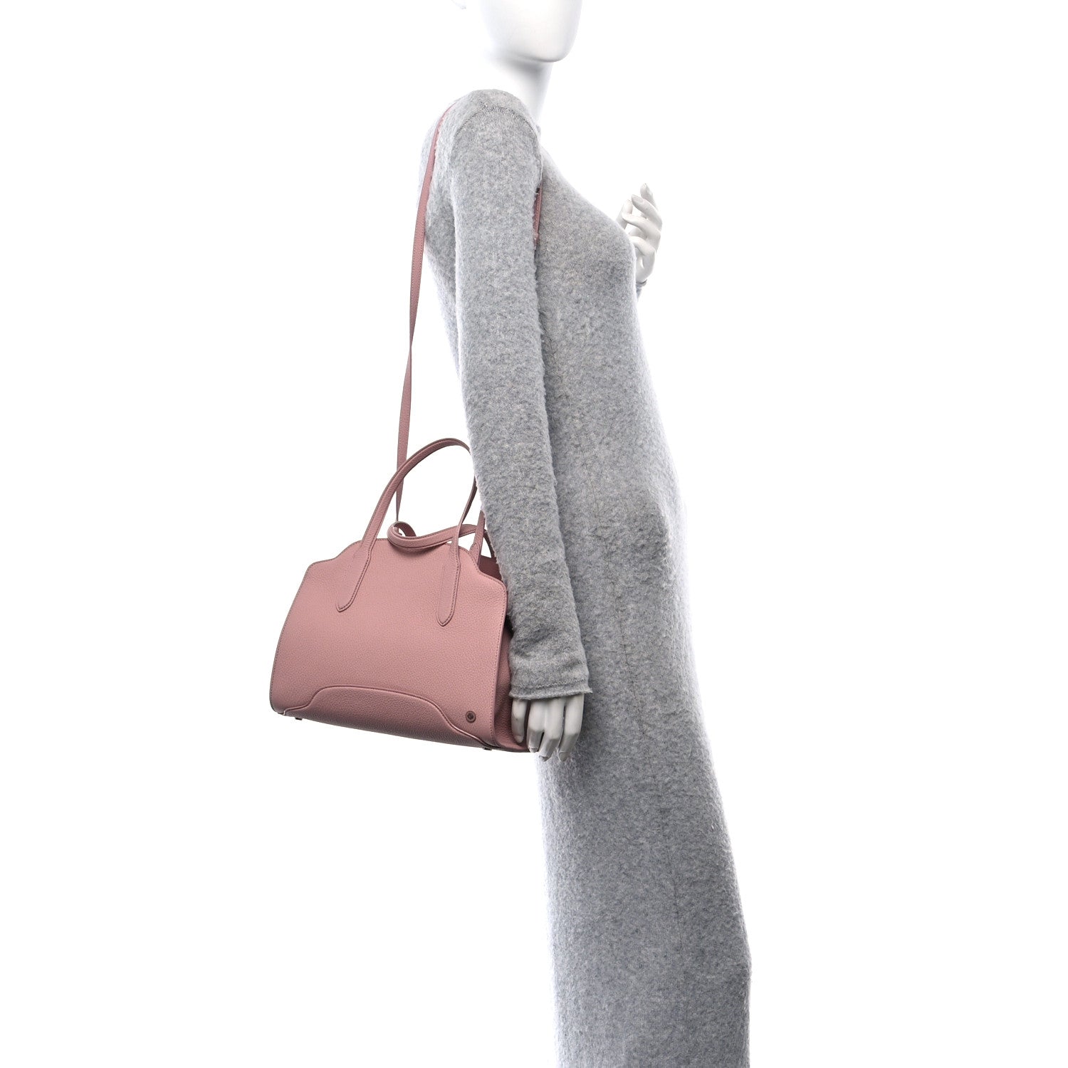 Loro Piana Grained Calfskin Medium Sesia Rosa 3 of 10