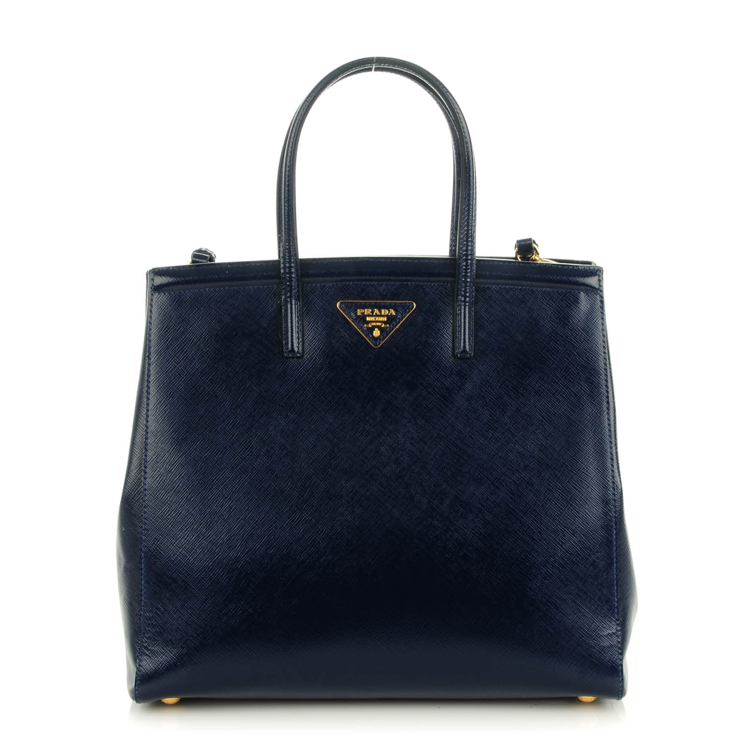 Prada Saffiano Vernice Parabole Tote Royal 1 of 8