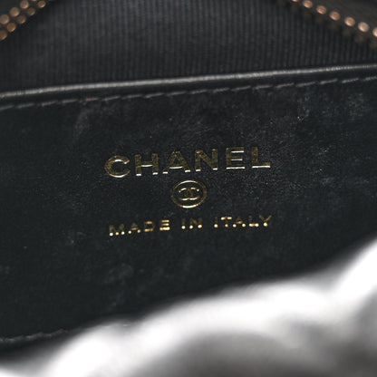 Chanel Lambskin Quilted Chain Around Pouch Hobo Black 6 of 11