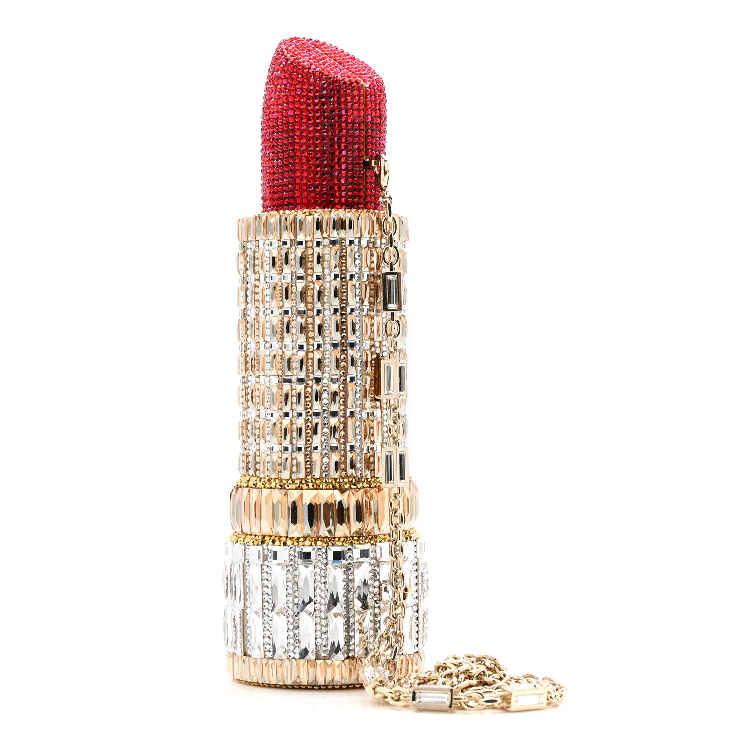 Judith Leiber Crystal Lipstick Seductress Minaudiere Clutch Multicolor 3 of 12
