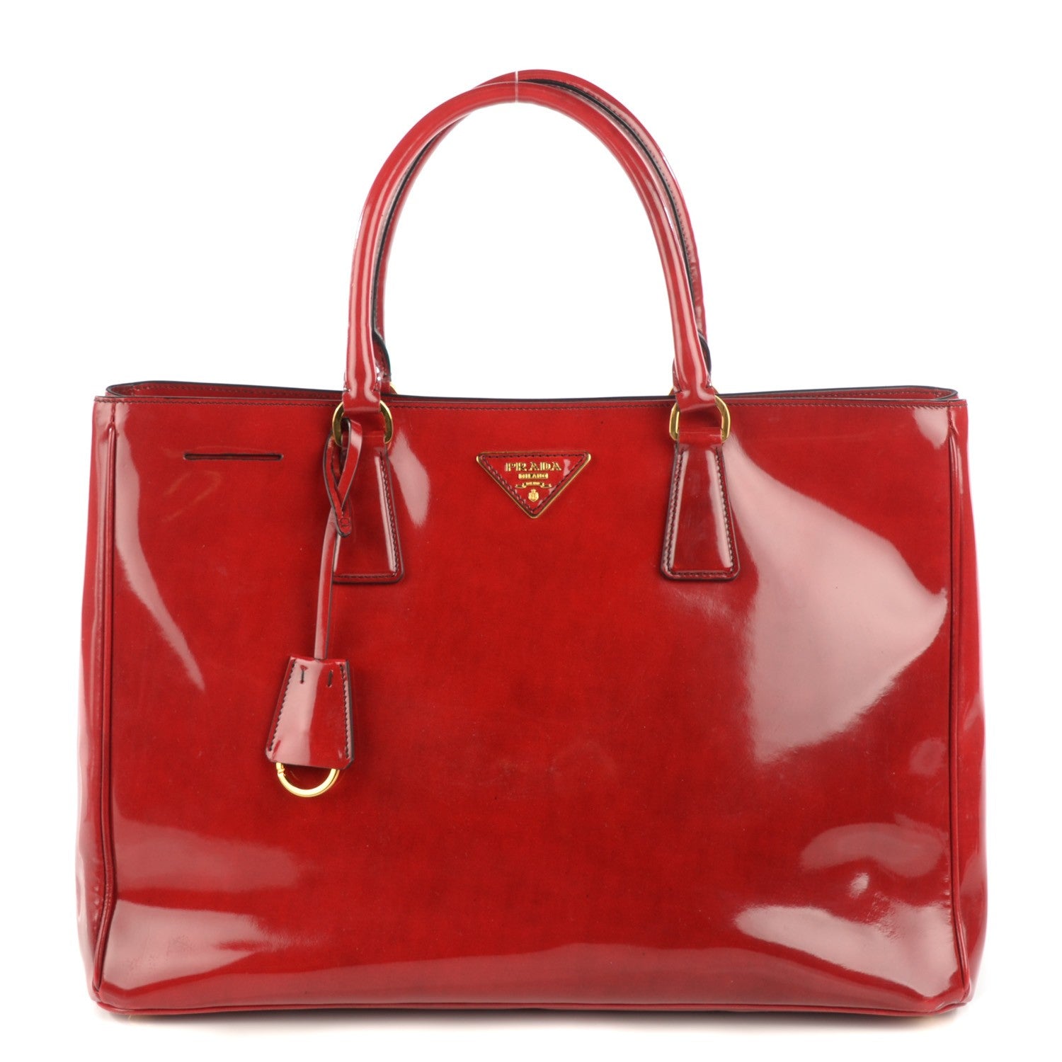Prada Spazzolato Large Tote Scarlatto Fume 1 of 10