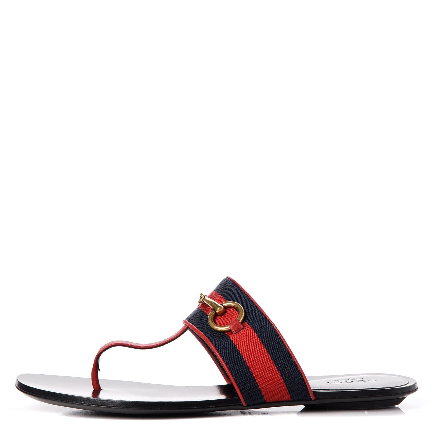 Gucci Grosgrain Querelle Web Thong Sandals 37 Red 1 of 9