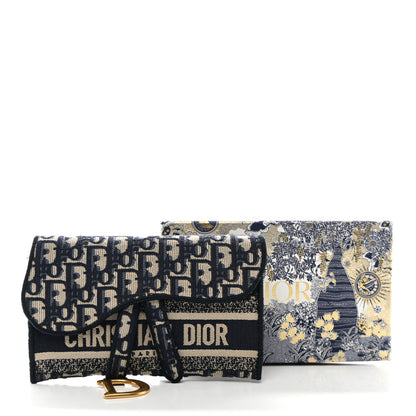 Christian Dior Oblique Slim Saddle Pouch Blue 11 of 11