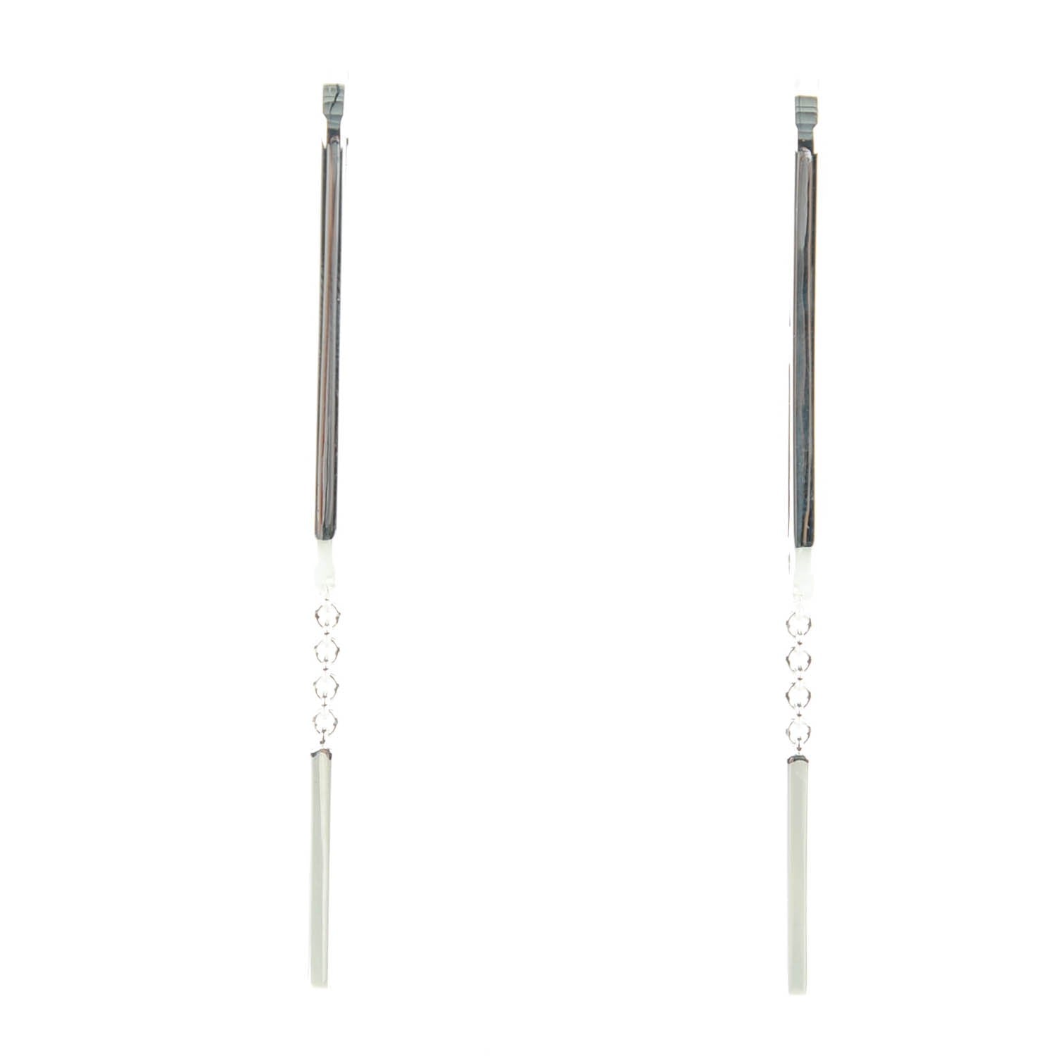 Hermes Sterling Silver Ever Chaine D'Ancre Earrings 1 of 7