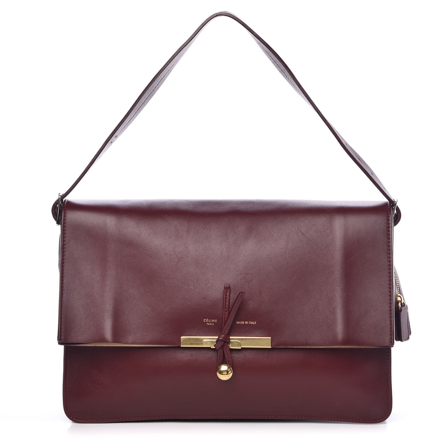 Calfskin Blade Flap Burgundy