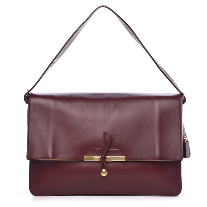 Celine Calfskin Blade Flap Burgundy 1 of 10