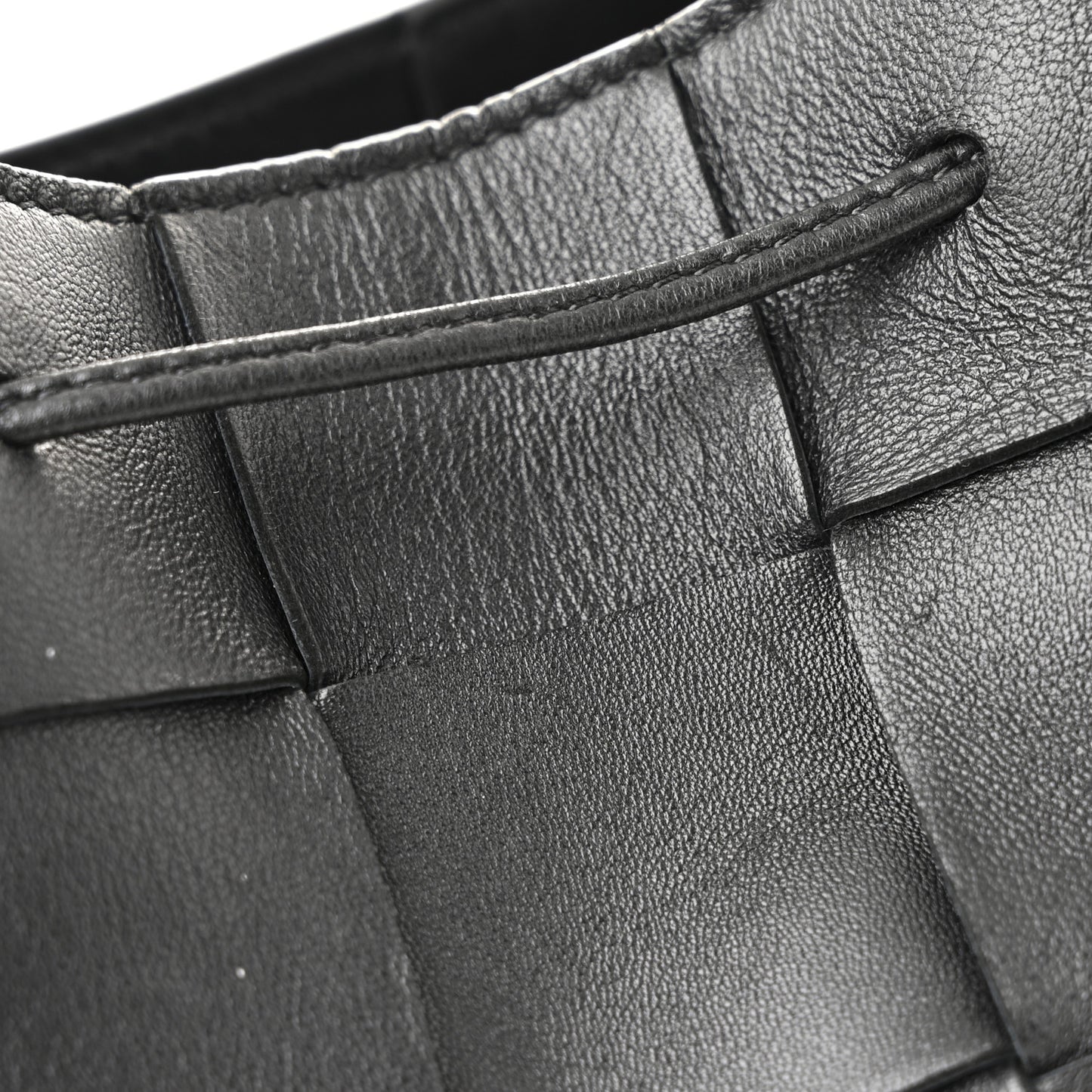 Nappa Maxi Intrecciato Small Cassette Bucket Bag Black