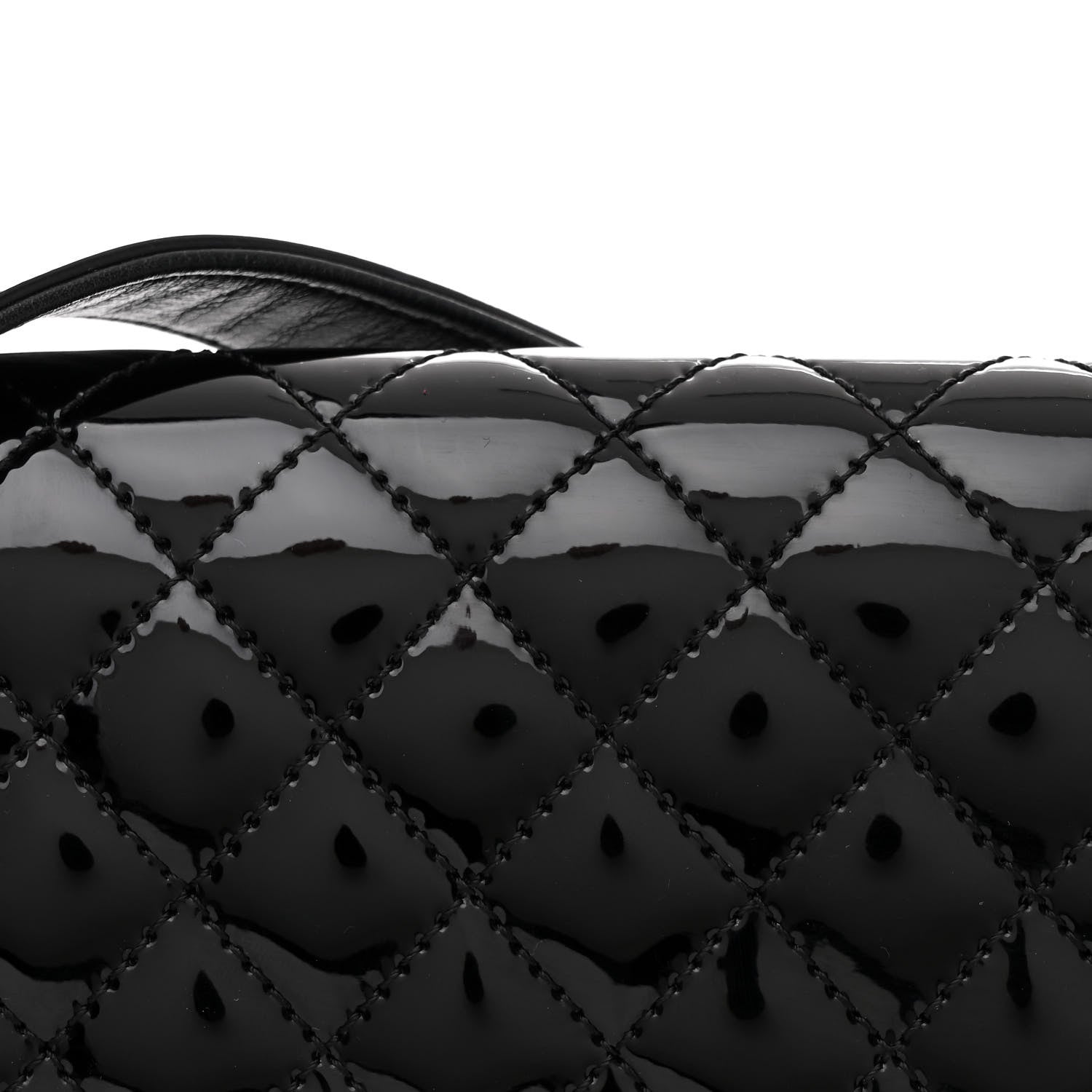 Chanel Patent Calfskin Quilted Boy Clutch With Removable Chain Black 8 of 10