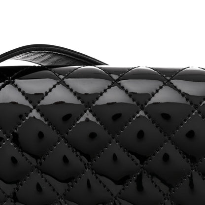 Chanel Patent Calfskin Quilted Boy Clutch With Removable Chain Black 8 of 10