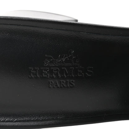 Hermes Calfskin Helia Sandals 38 Black 8 of 10
