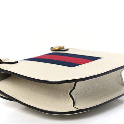 Gucci Calfskin Web Stripe Butterfly Small Totem Shoulder Bag White 11 of 12