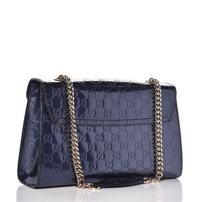 Gucci Shine Guccissima Medium Emily Chain Shoulder Bag Melanzana 3 of 9