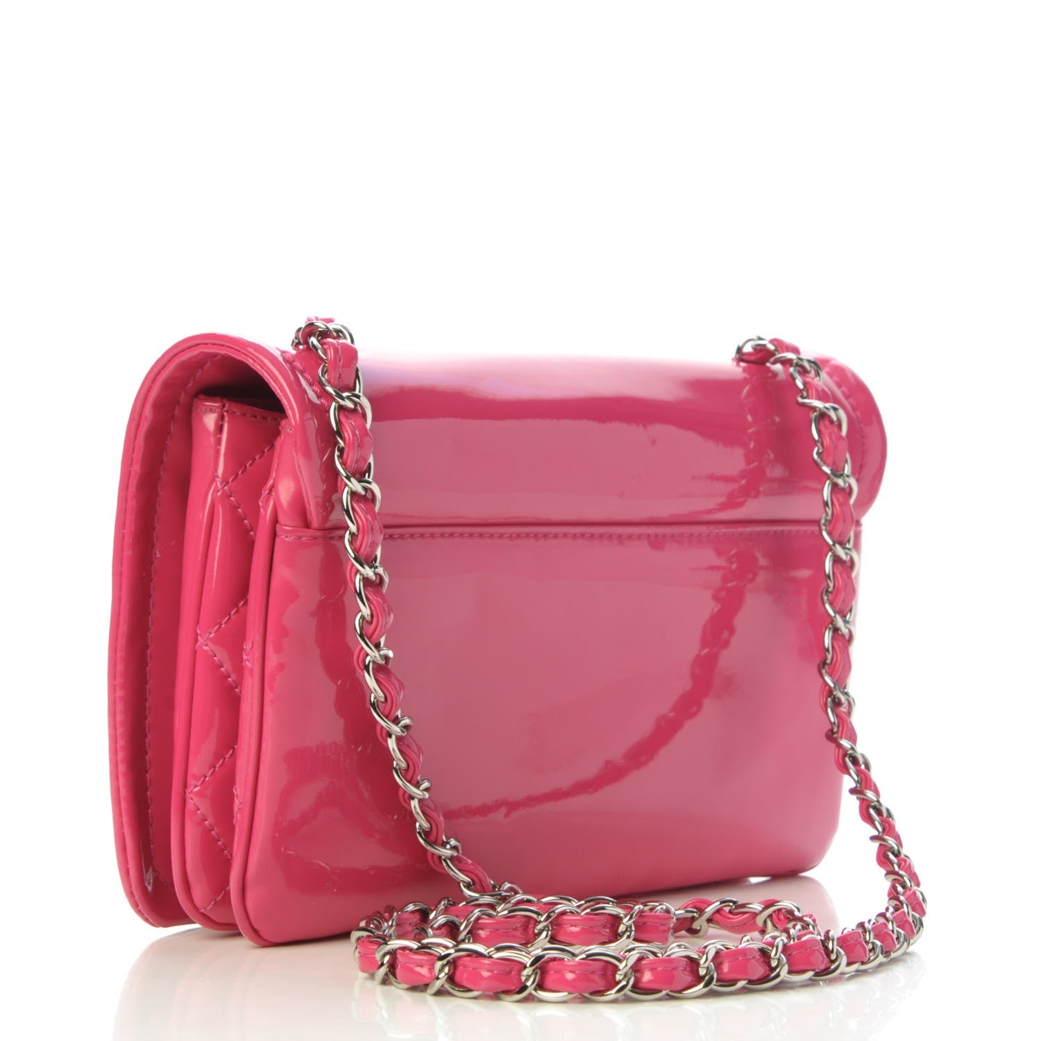 Chanel Vinyl Small Lipstick Flap Fuchsia 3 of 8