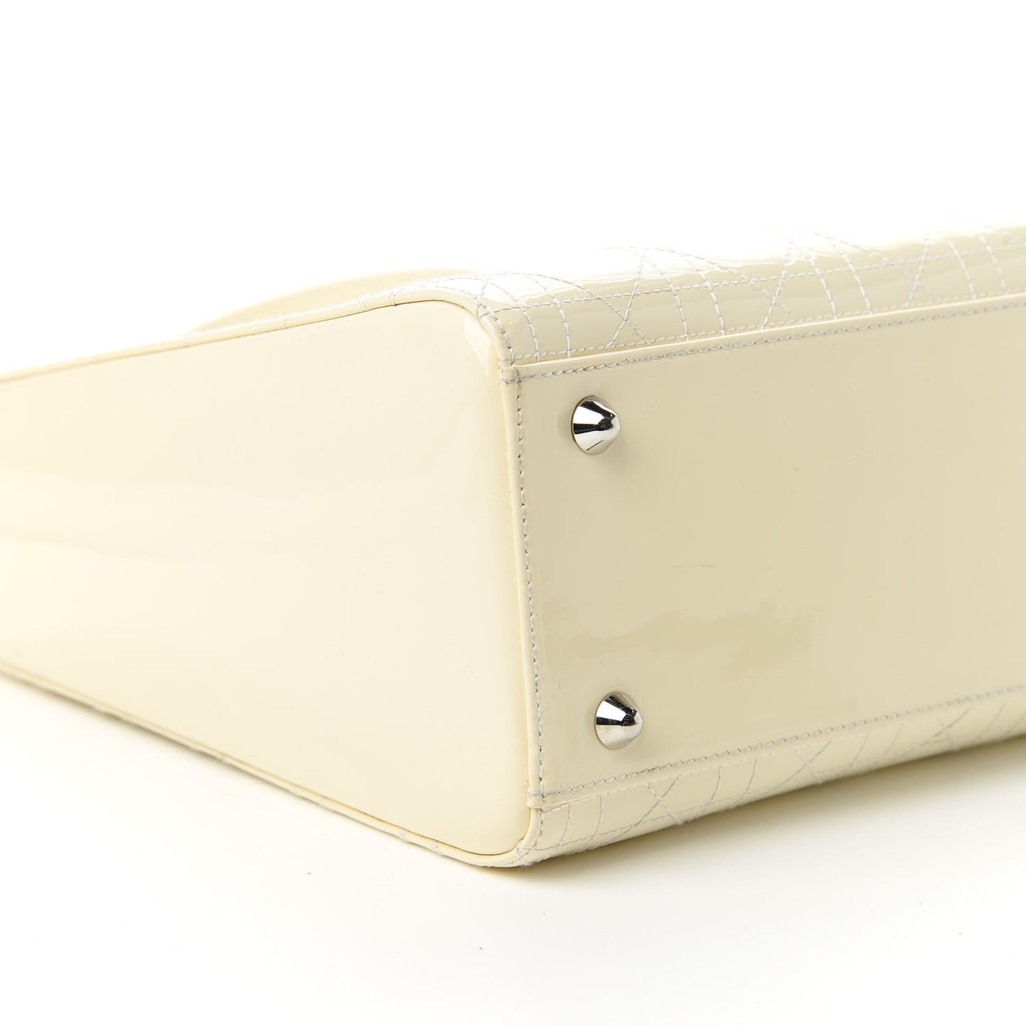 Patent Cannage Large Lady Dior White