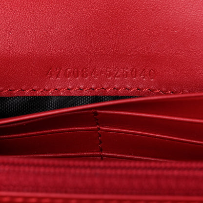 Gucci Calfskin Sylvie Continental Wallet Hibiscus Red 7 of 10