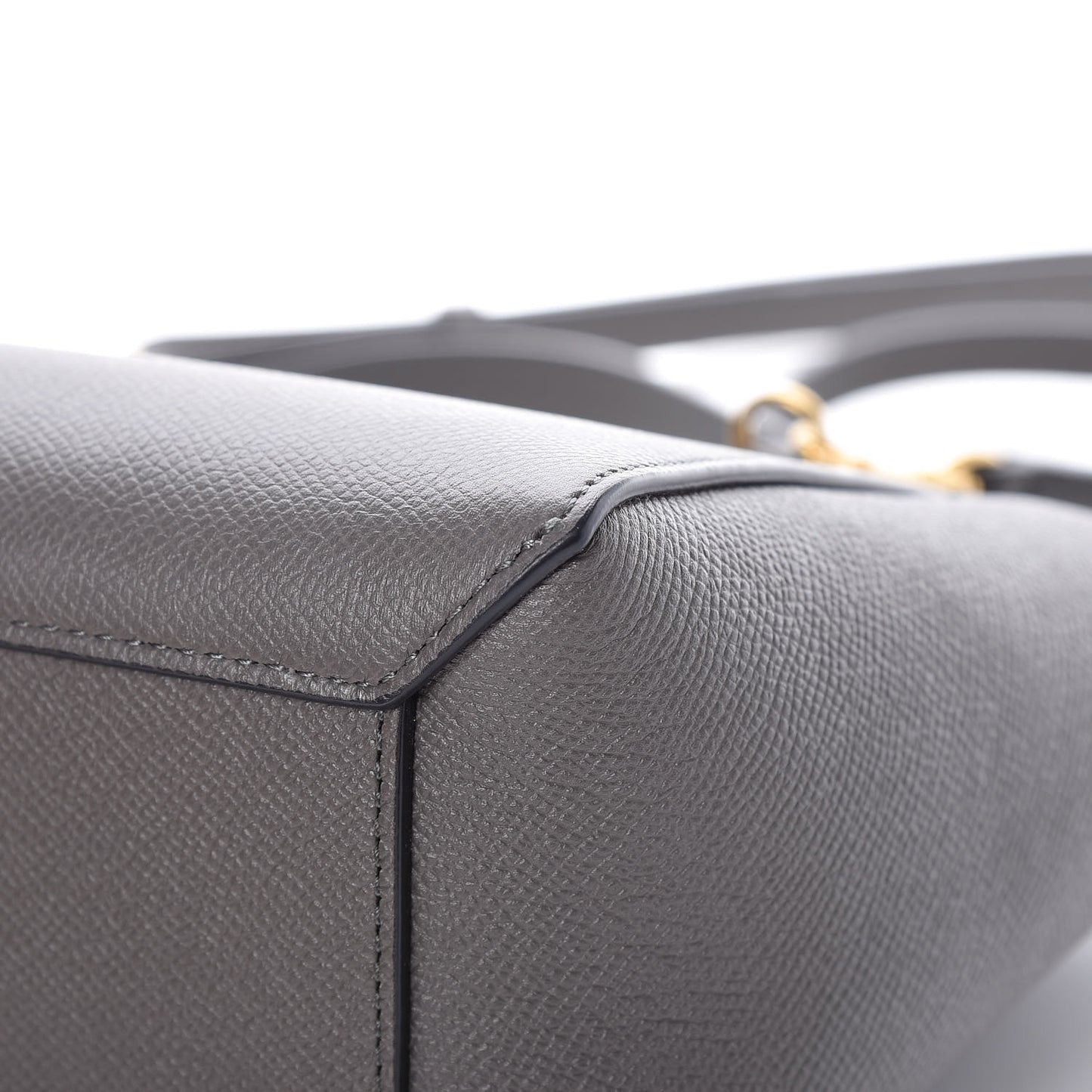 Grained Calfskin Nano Belt Bag Grey