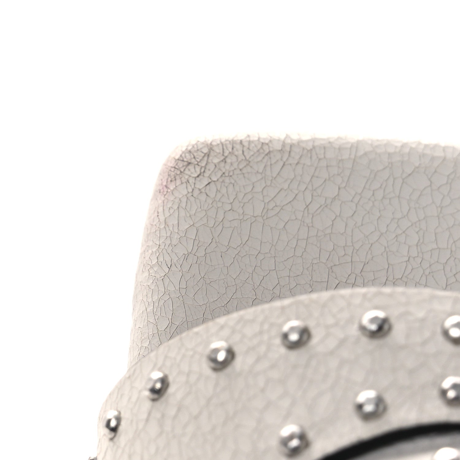 Saint Laurent Grain De Poudre Tribute 85 Slide Studded Sandals 37 Off White 11 of 12