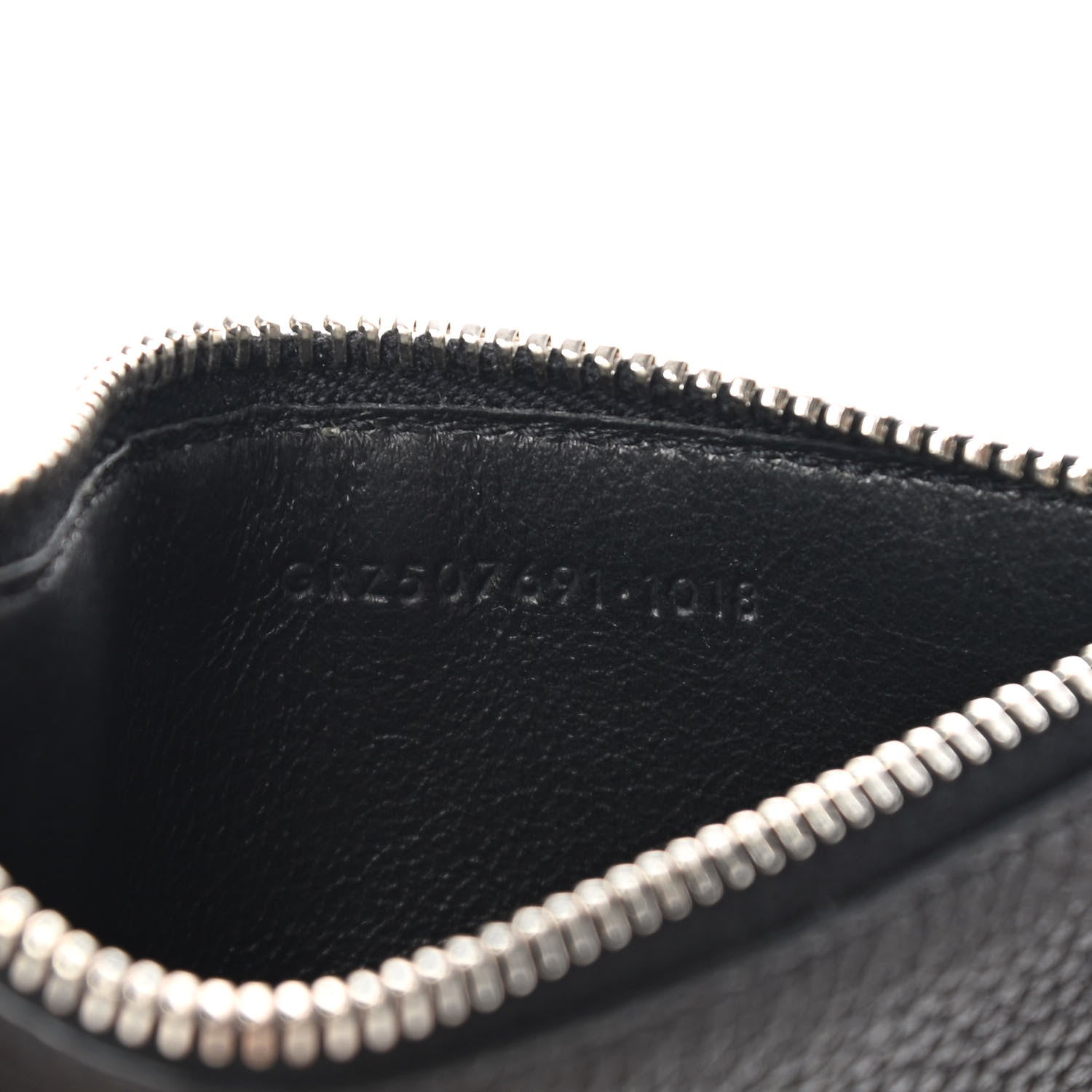 Saint Laurent Calfskin Zip Pouch Card Holder Strap Black 6 of 7