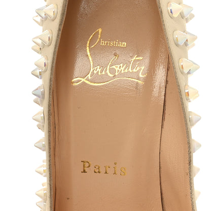 Christian Louboutin Patent Follies Spikes 100 Pumps 35.5 White 7 of 8