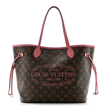 Louis Vuitton Monogram Articles de Voyage Ikat Neverfull MM Rose Velours 1 of 12