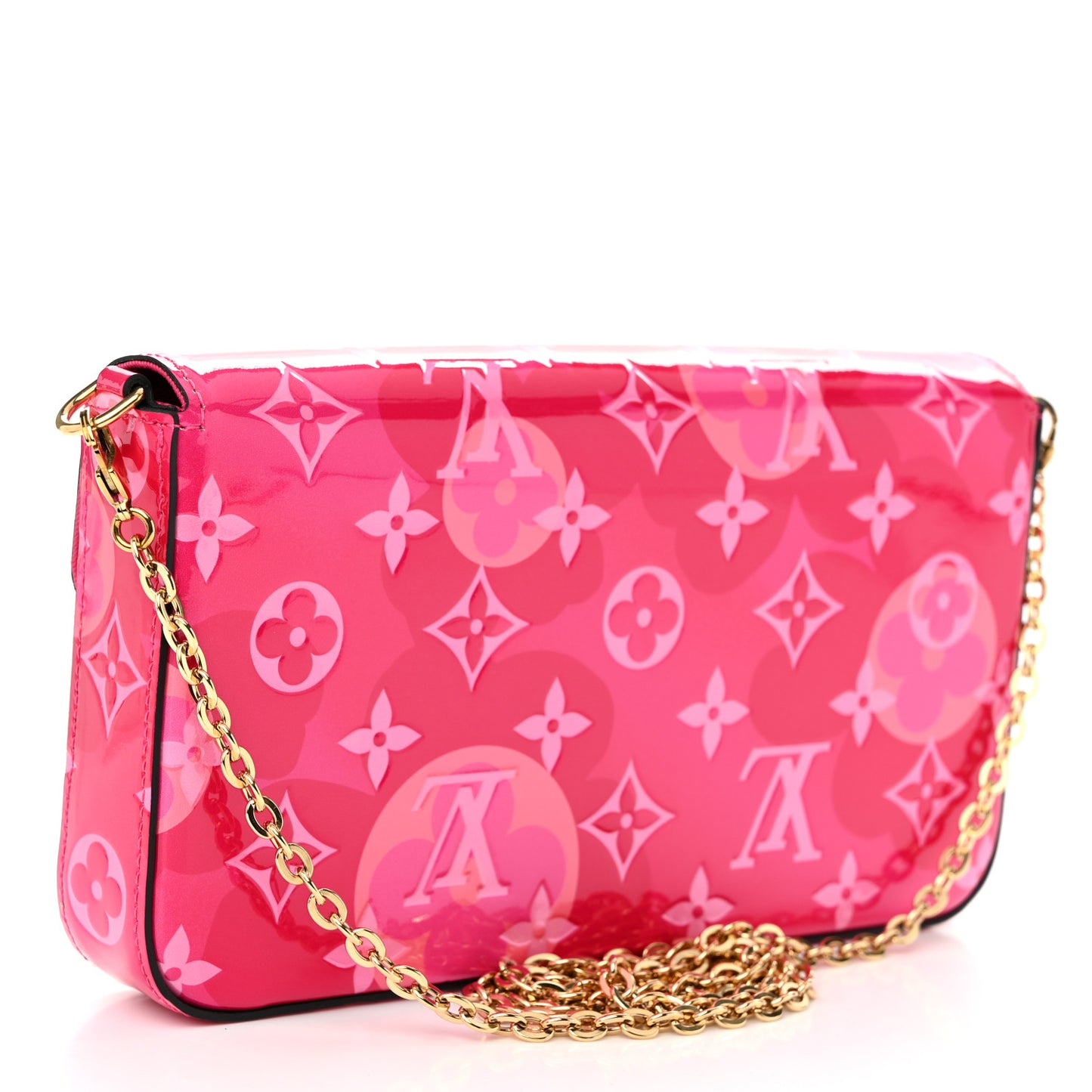 Vernis Valentine Pochette Felicie Chain Wallet Fuchsia