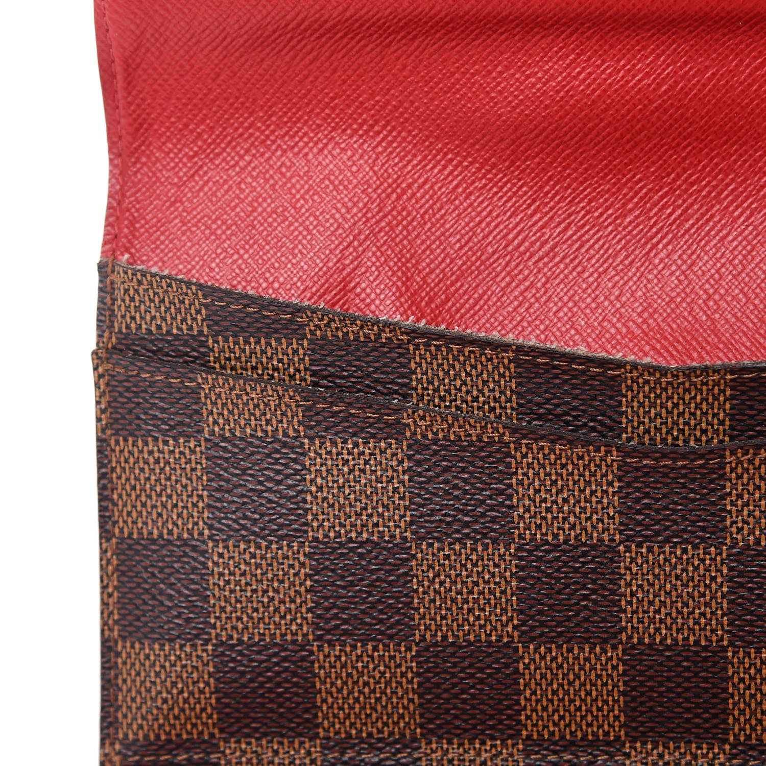 Louis Vuitton Damier Ebene Josephine Wallet Red 12 of 14