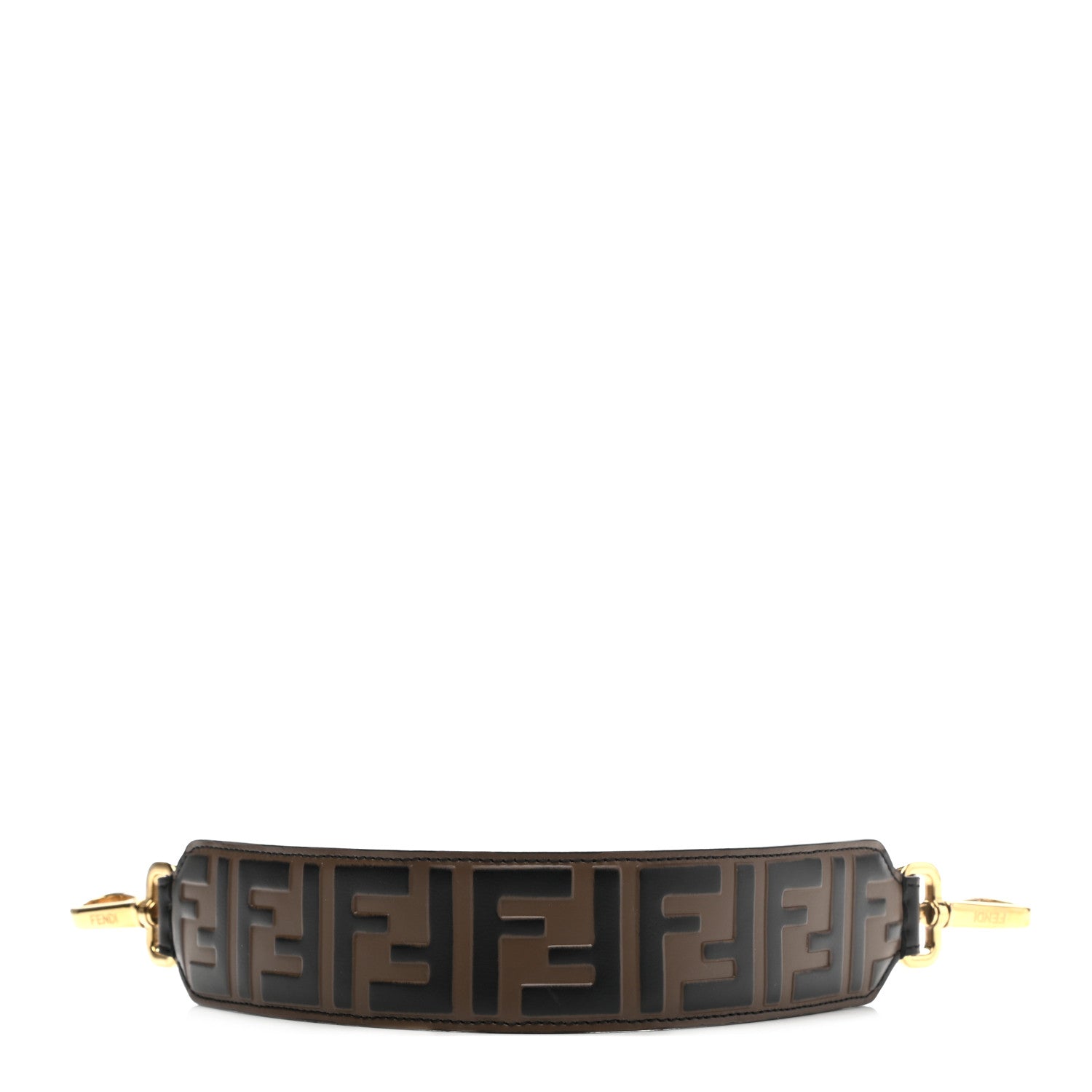 Fendi Calfskin FF 1974 Embossed Mini Strap You Maya Black 1 of 4