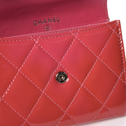 Chanel Patent Quilted Card Holder Pink 13 of 13