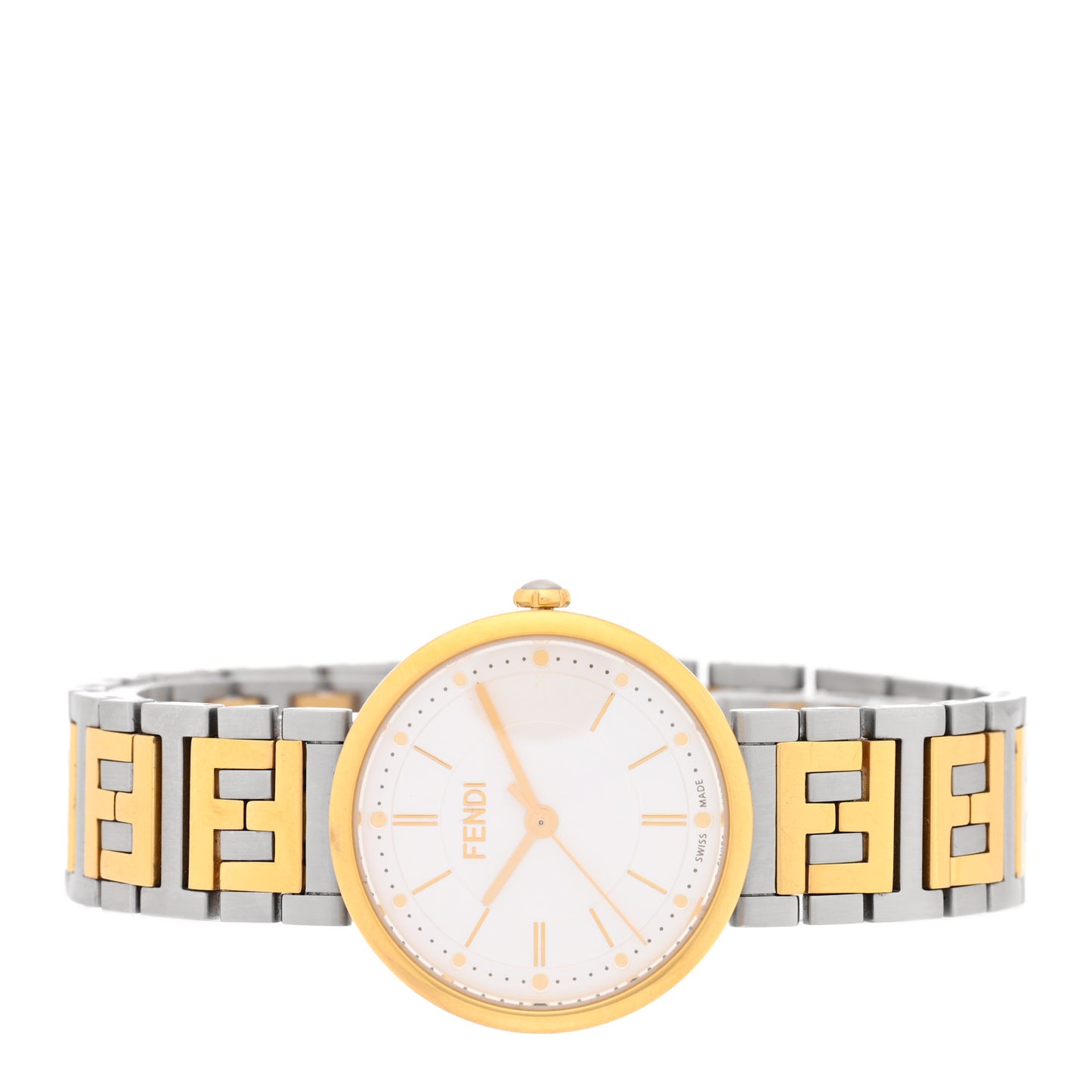 Stainless Steel 29mm Fendi Forever Quartz Watch Silver