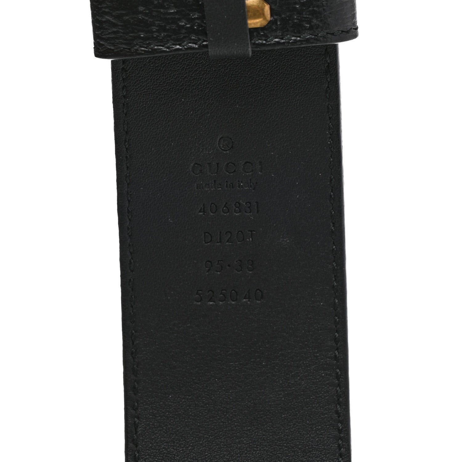 Gucci Textured Calfskin Double G 40mm Belt 95 38 Black 3 of 6