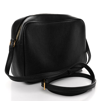 Saint Laurent Grained Lambskin Monogram Lou Camera Bag Black 3 of 14