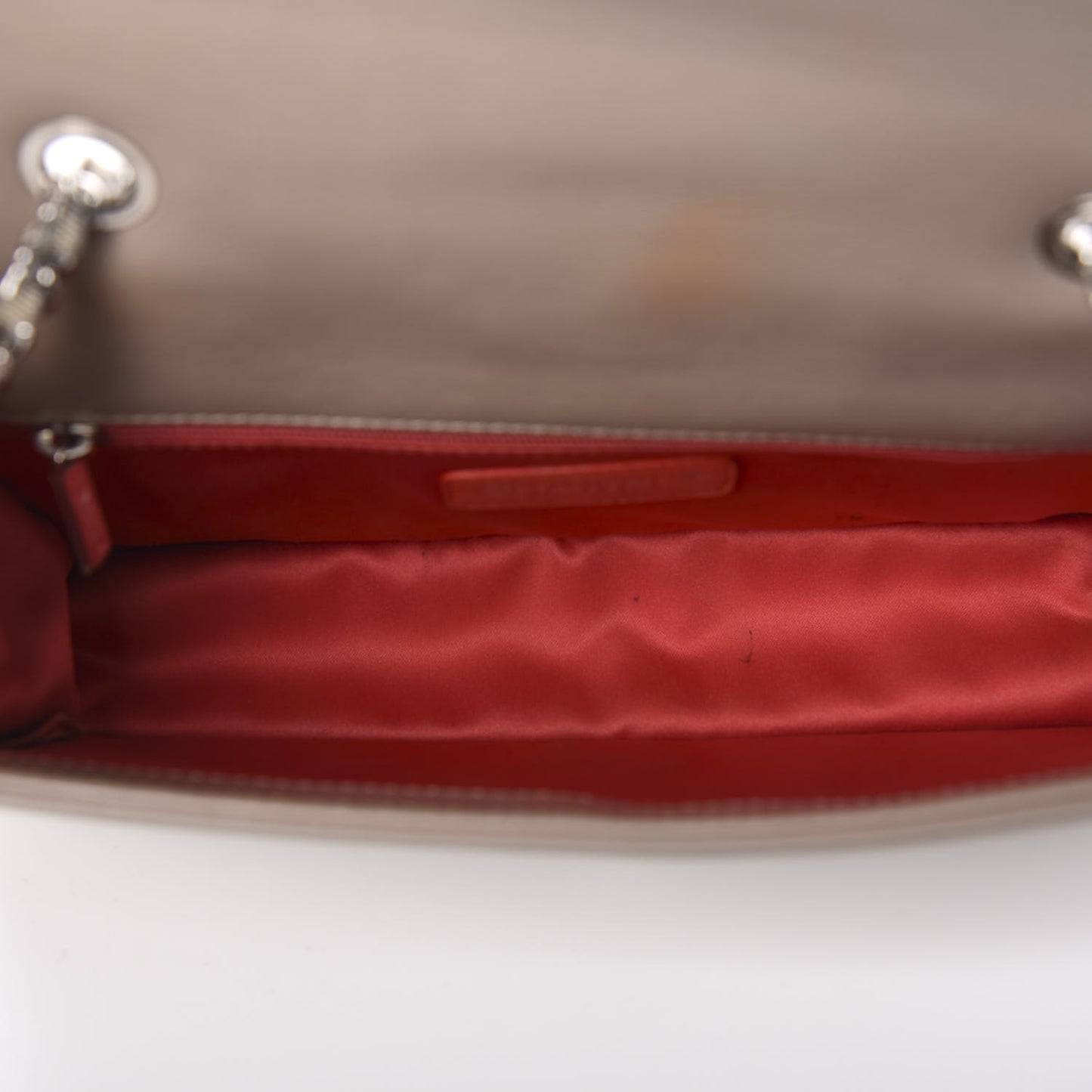 Vinyl Lipstick Flap Dark Beige