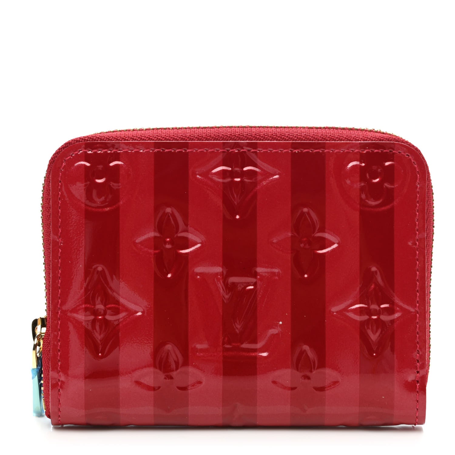 Louis Vuitton Vernis Rayures Zippy Coin Purse Pomme D'Amour 1 of 7