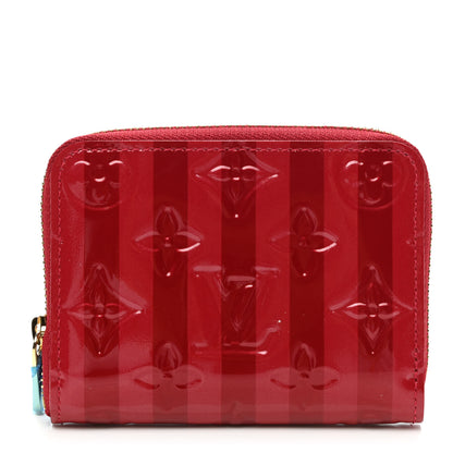 Louis Vuitton Vernis Rayures Zippy Coin Purse Pomme D'Amour 1 of 7