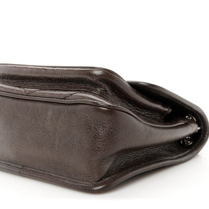 Saint Laurent Crinkled Lambskin Matelasse Monogram Baby Niki Chain Satchel Chocolate 11 of 11