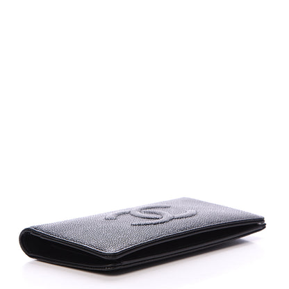 Chanel Caviar Timeless CC Yen Wallet Black 3 of 11