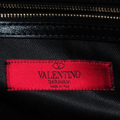 Valentino Garavani Leather Rockstud Dome Shopper Black 7 of 8
