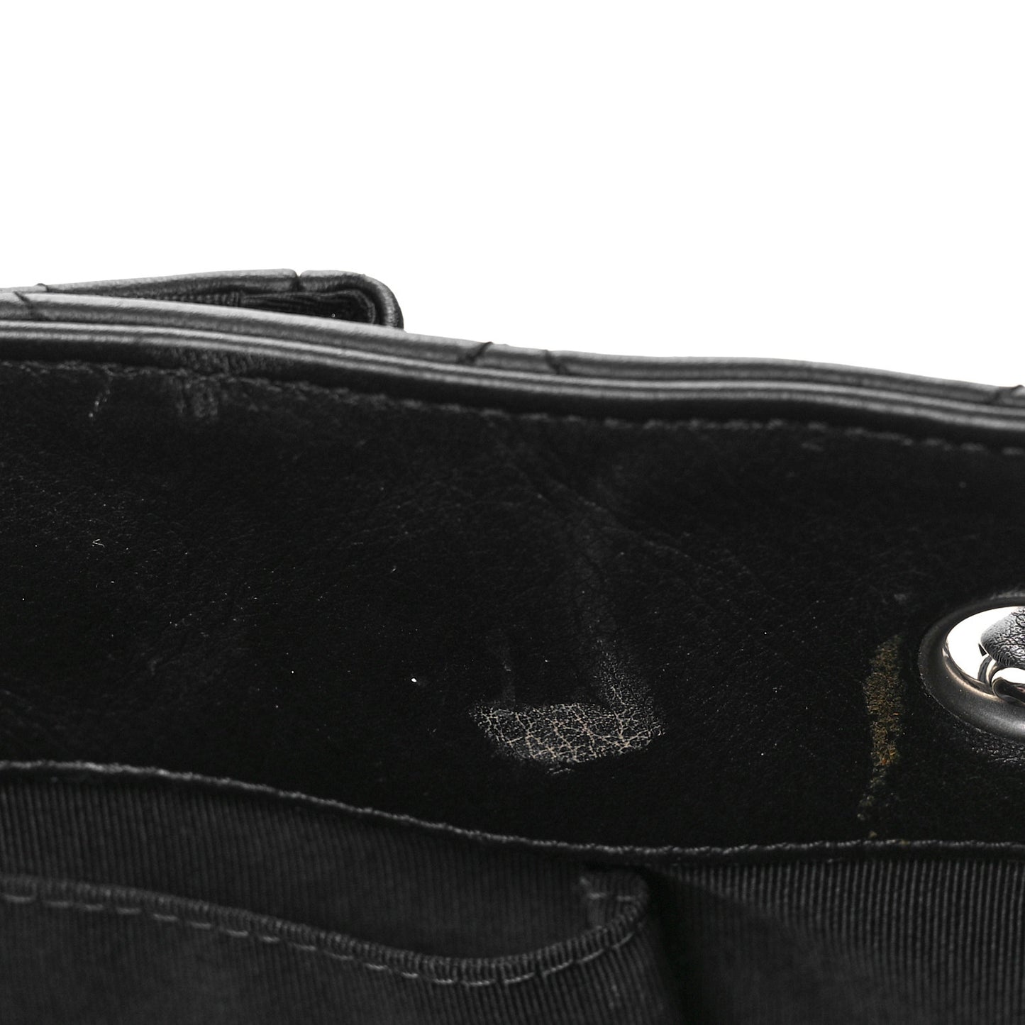 Calfskin Quilted Flap Tote Black