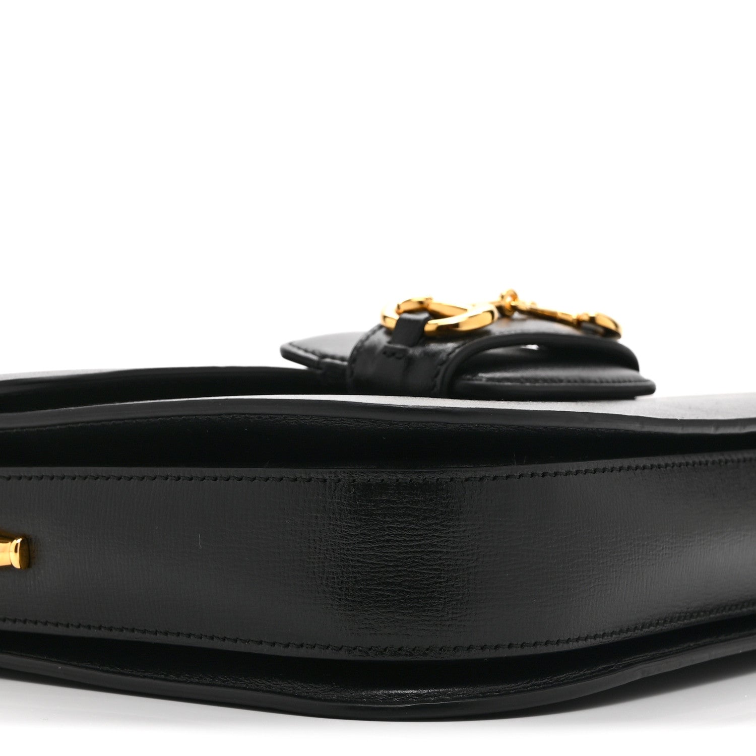 Gucci Azalea Calfskin Horsebit 1955 Shoulder Bag Black 10 of 11