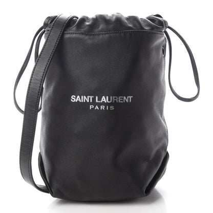 Saint Laurent Lambskin Small Teddy Bucket Bag Black 3 of 11