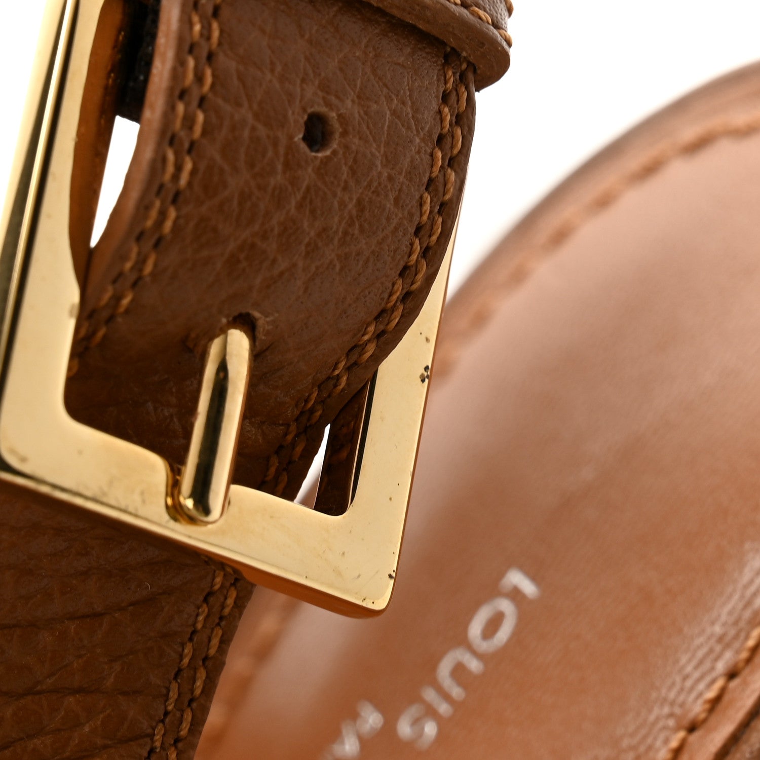 Louis Vuitton Grained Calfskin Horizon Platform Sandals 41 Cognac 10 of 12