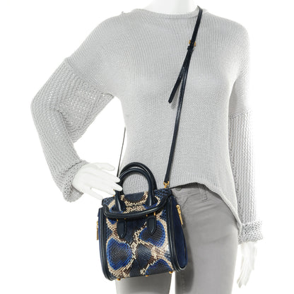 Alexander McQueen Python Mini Heroine Blue 2 of 8