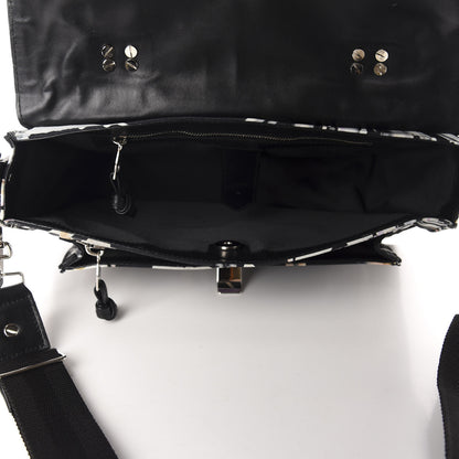 Proenza Schouler Nylon Floral Printed Medium PS1 Satchel Black White 5 of 11