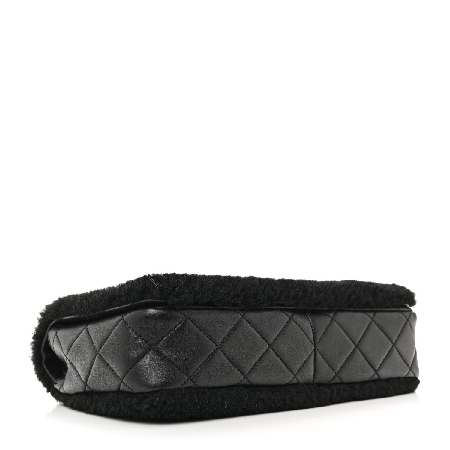 Chanel Shearling Lambskin Medium Chanel 100% Flap Black 4 of 10