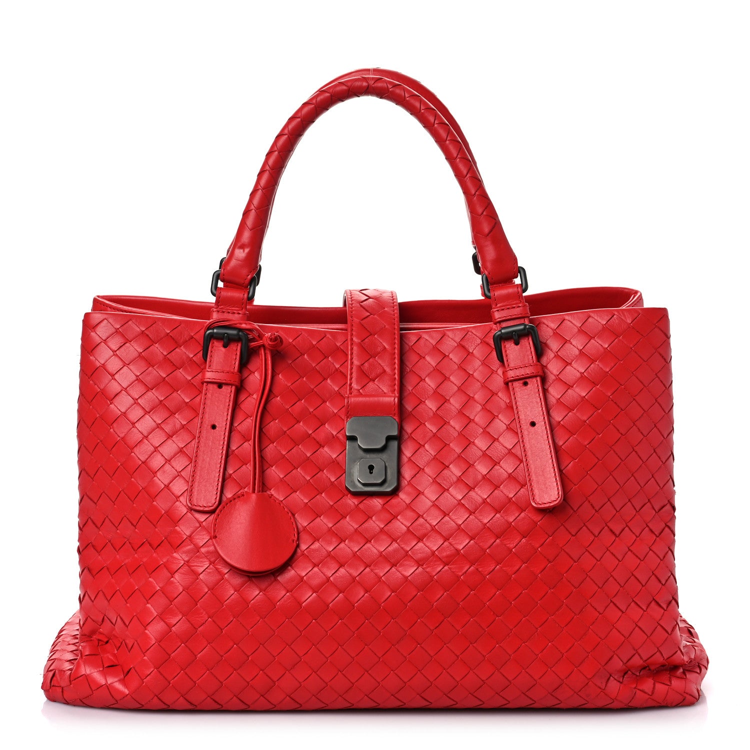 Bottega Veneta Light Calf Intrecciato Medium Roma Fraise 1 of 8