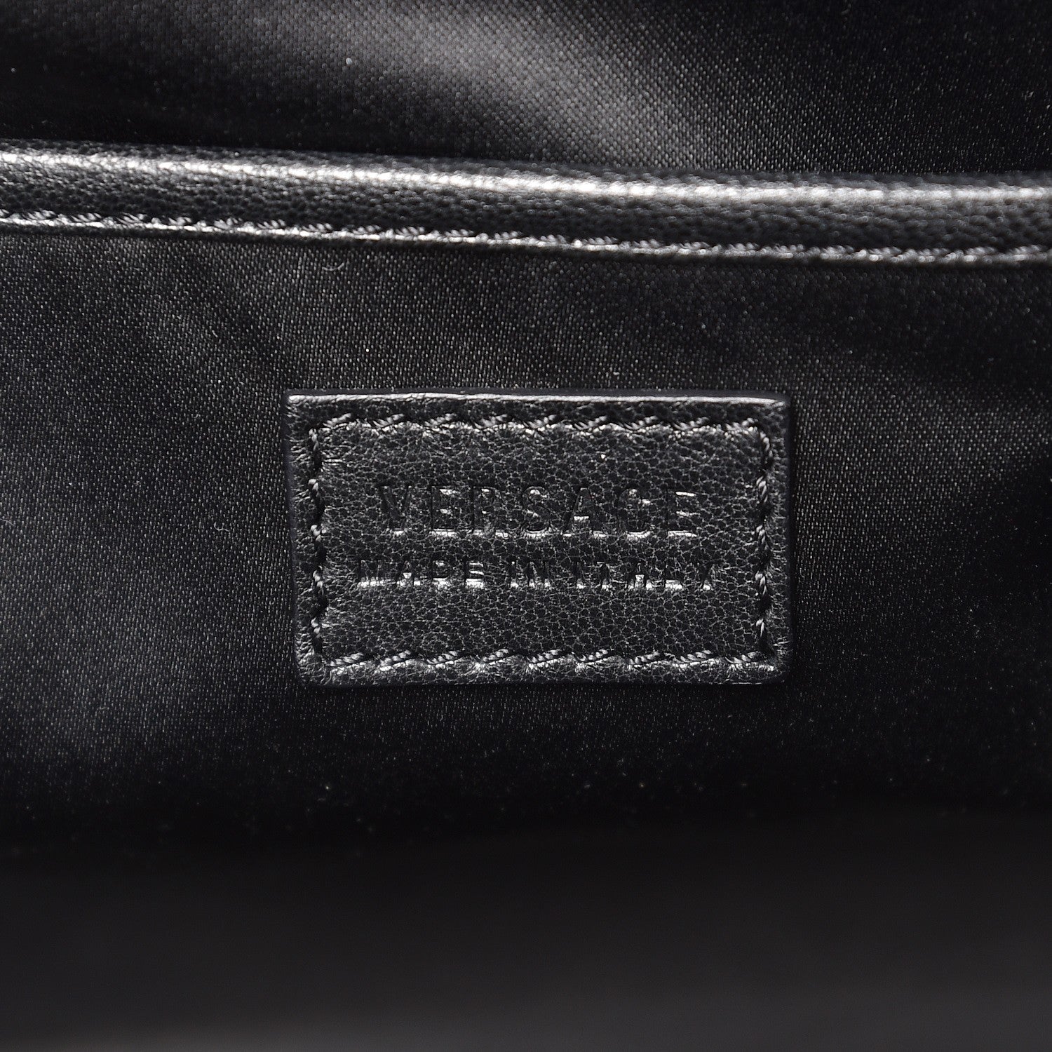 Versace Calfskin Python Small Signature Bag Black 6 of 6