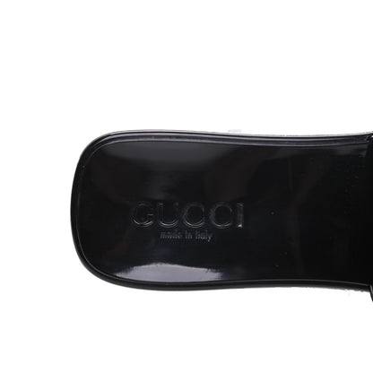 Gucci Rubber Gucci Logo Womens Platform 20/60mm Slide Sandals 37 Black 7 of 14