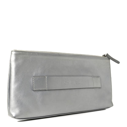 Chanel Metallic Calfskin Keyboard Pouch Silver 2 of 6