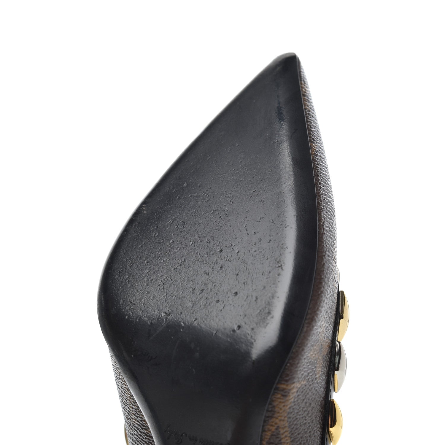 Louis Vuitton Calfskin Monogram Eldorado Pumps 38 Cacao 12 of 12